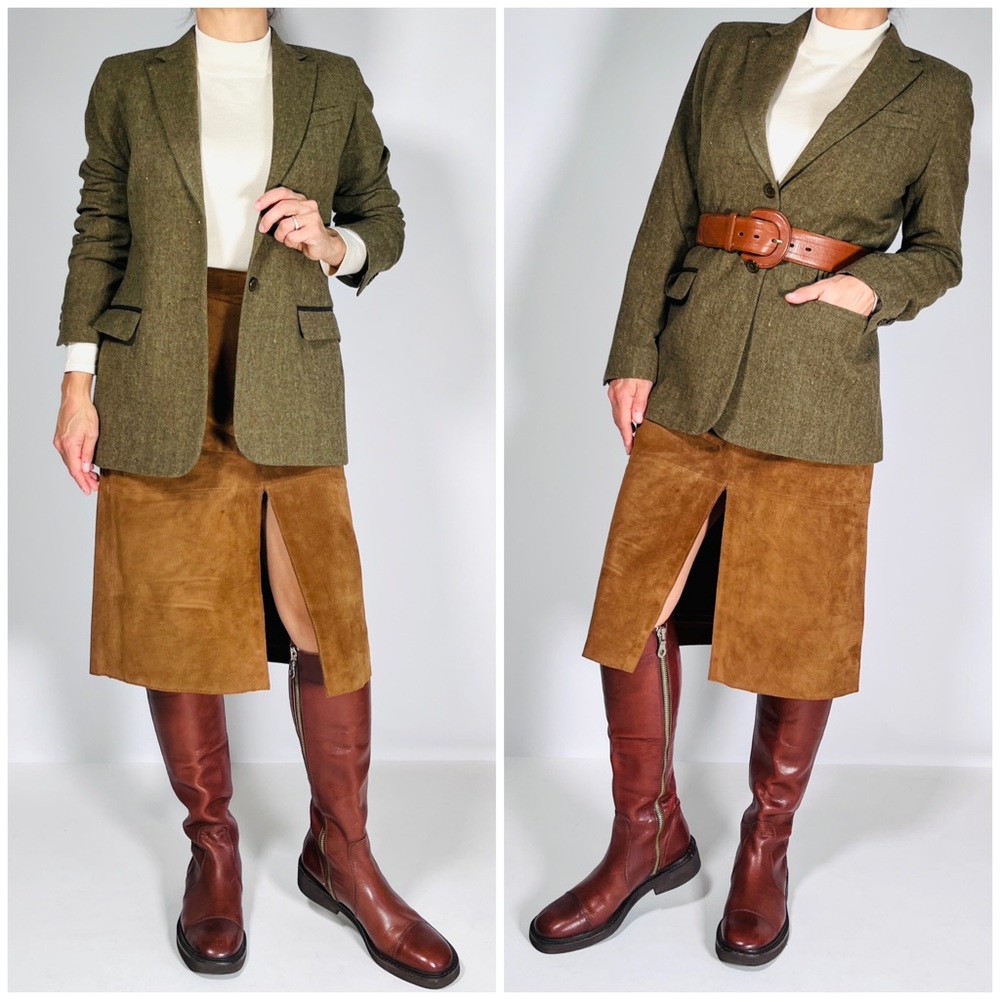 Pendleton 100% Virgin Wool Olive Green Blazer - image 1